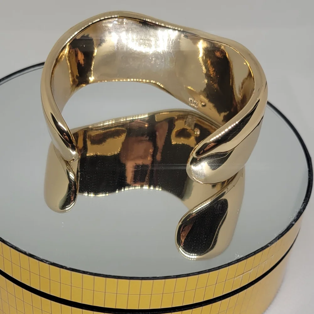 Gold Statement Cuff Bracelet - Picture 2 of 13